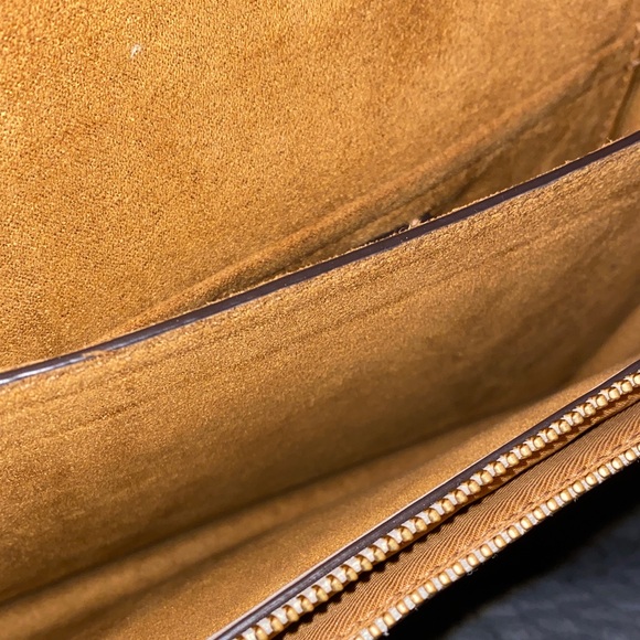 Coach Striped Crossbody Bag with Gold Chain - Picture 7 of 16